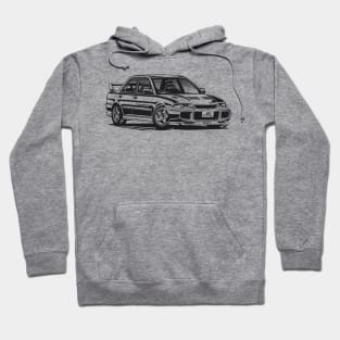 EUROBEAT INTENSIFIES - LANCER EVO CE9A full-body version Hoodie